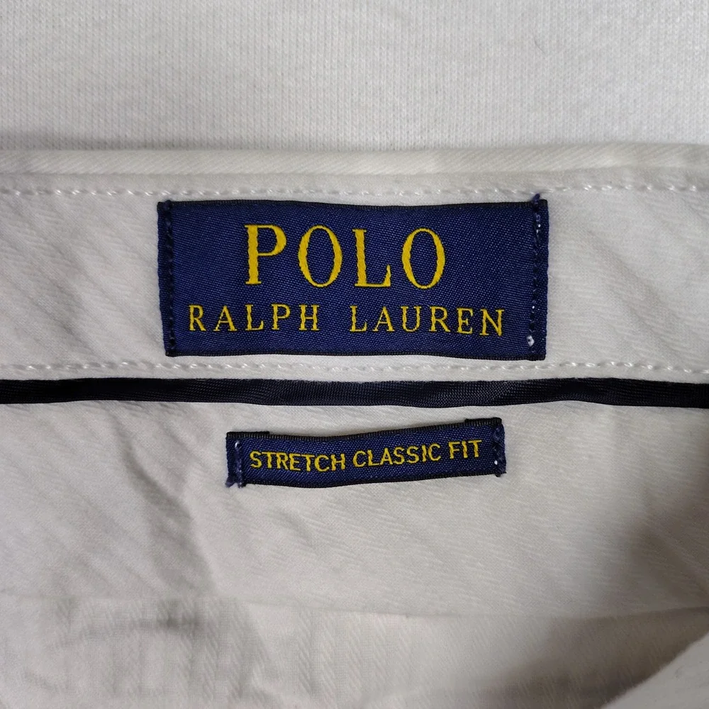 Polo Ralph Lauren Mens White Pony Embroidered Stretch Classic Fit Shorts 32